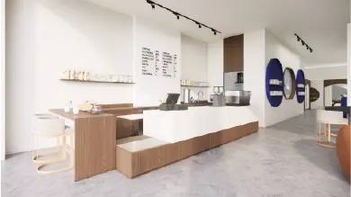 التصميم الداخلي لمقهى W&B — جلسات المقهى